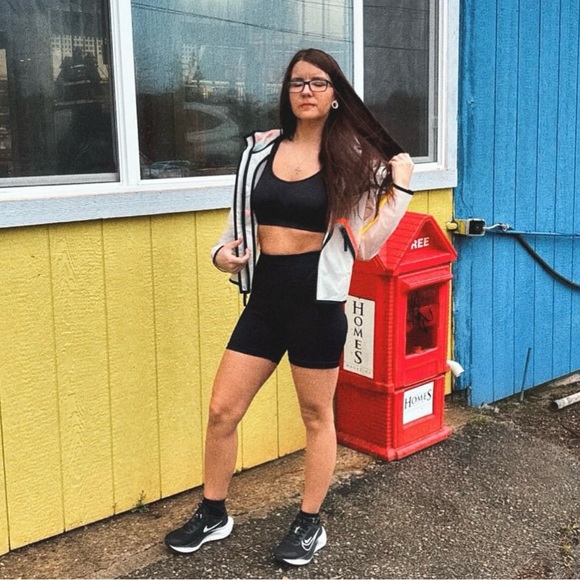 Vintage Rare Nike See Thro Windbreaker Jacket with Neon Stripes & Logo - Picture 13 of 13